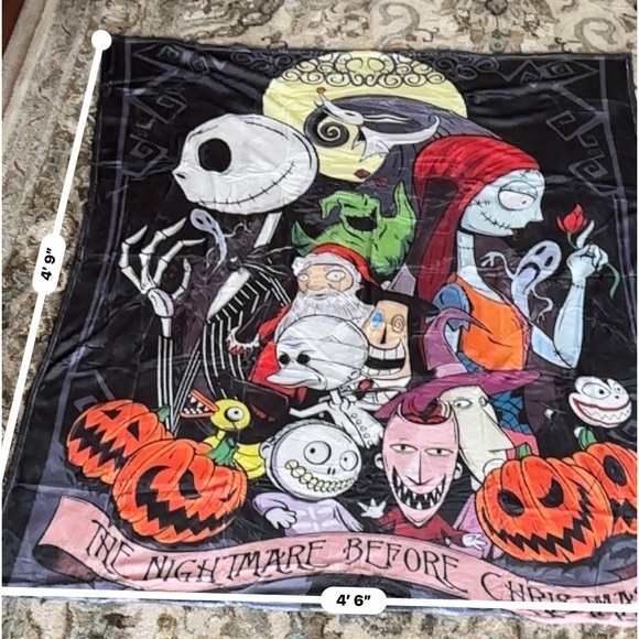 ɴᴡᴛ Nightmare Before Christmas Blanket💀 - Picture 2 of 5